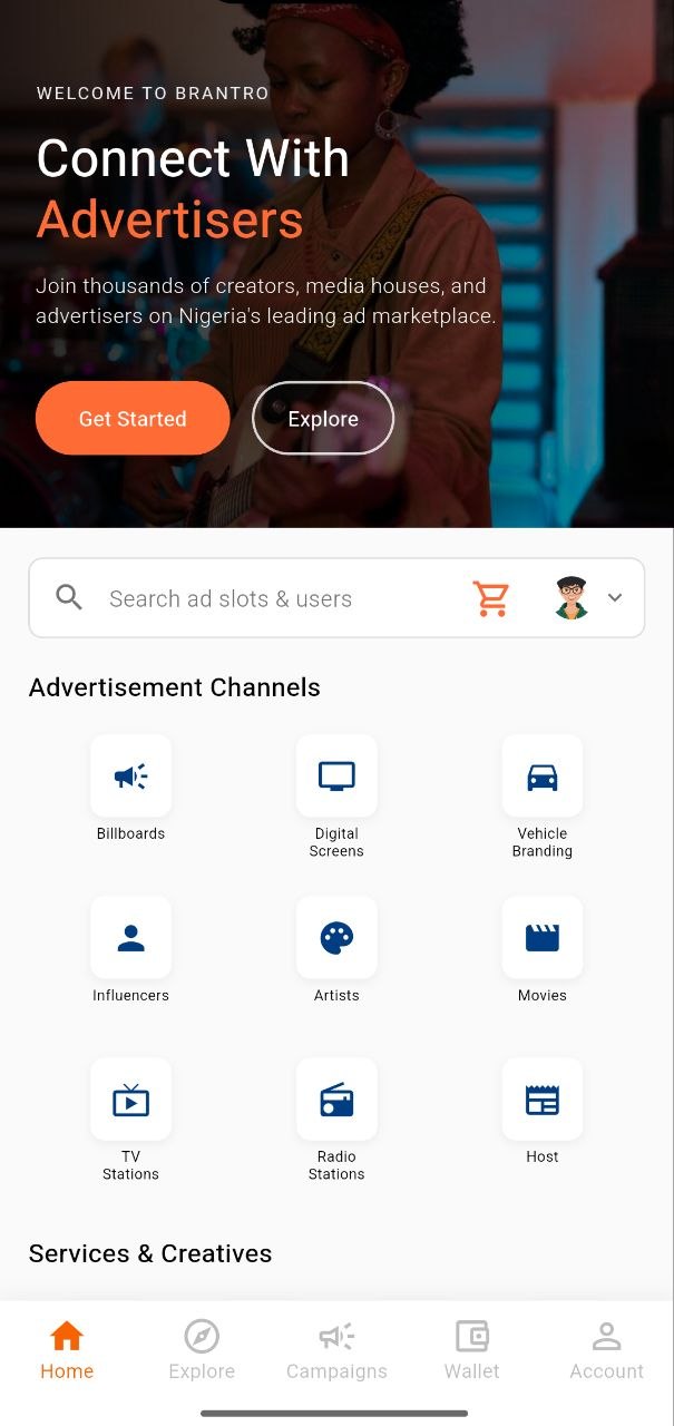 Brantro app screenshot 1